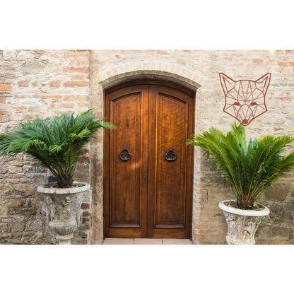 Wanddecoratie vos roestmetaal 38,8x37,6 cm