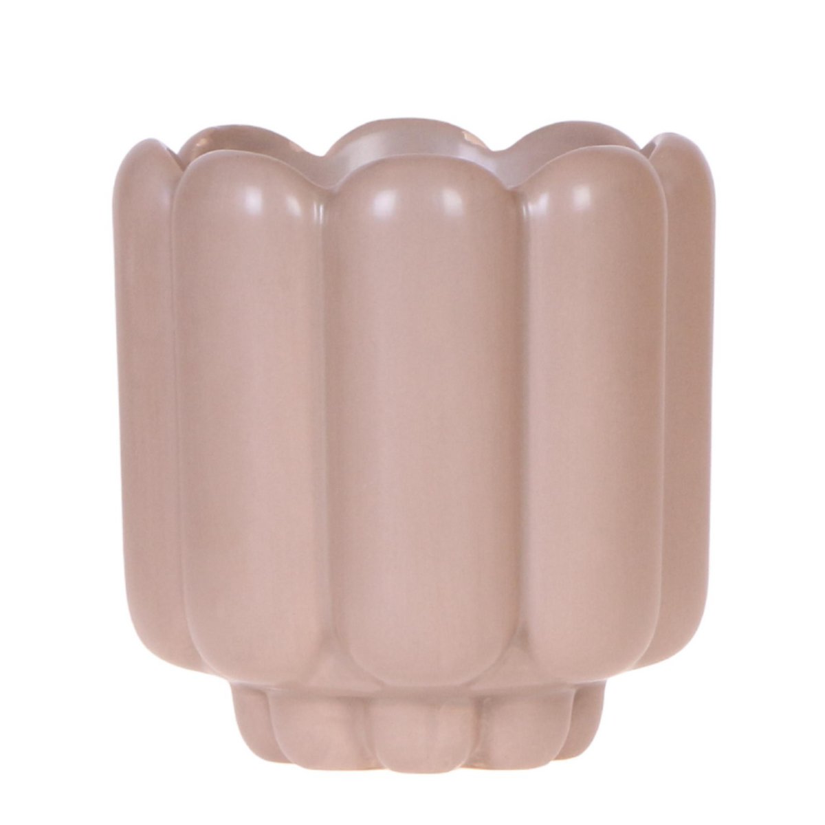 Sierpot Ø9 cm zandkleurig keramiek