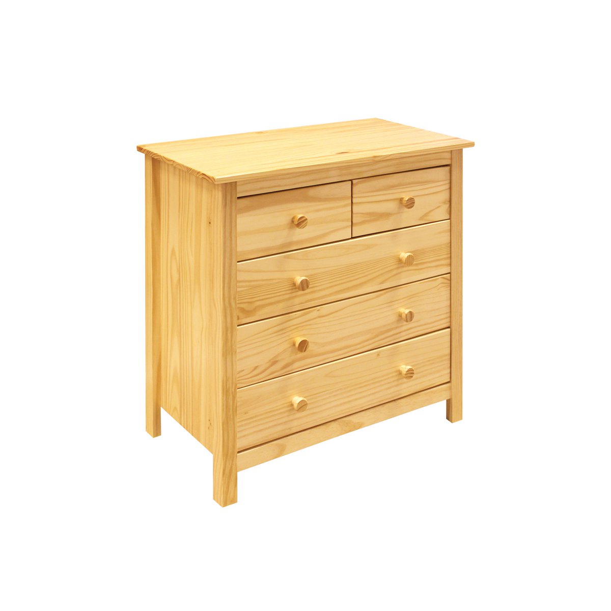 Dressoir massief grenenhout 79x40x80 cm 5 laden