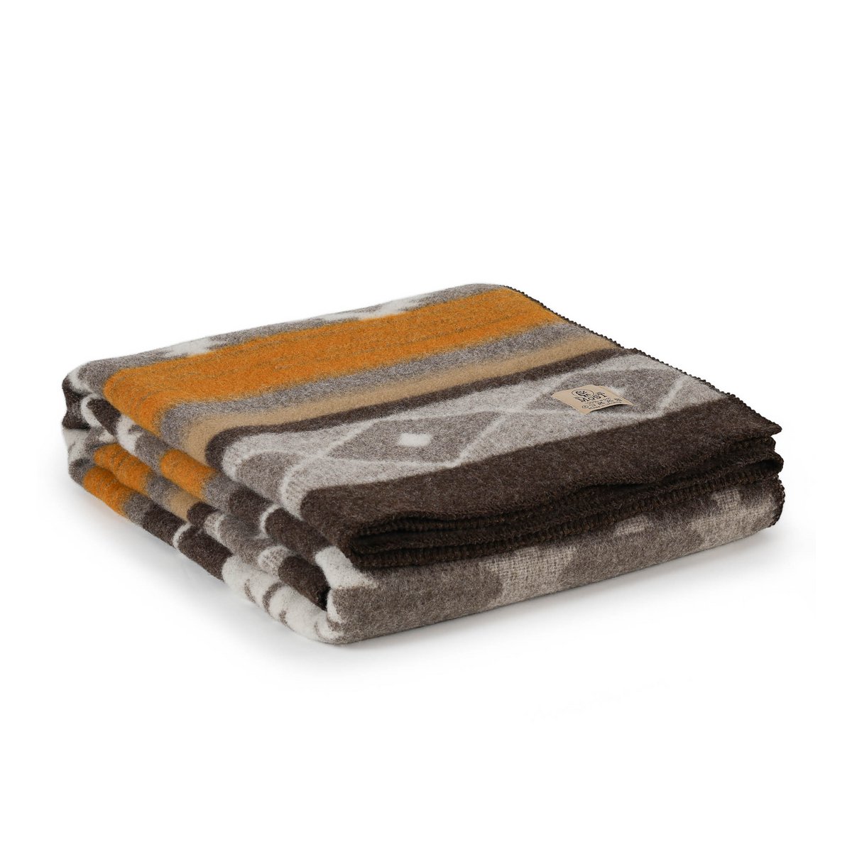 Wool blanket TRIBE - double - bronze