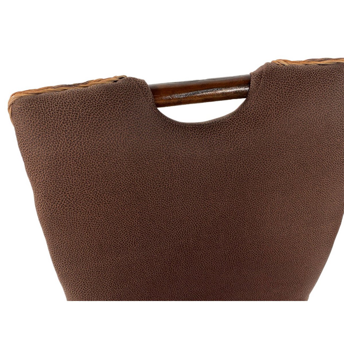 Rattan Eetkamerstoelen Set Van 4 Prairie Bruin Gestoffeerd