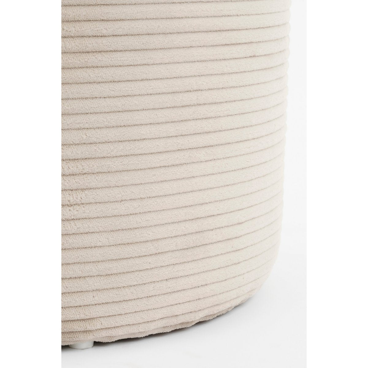 Poef met opbergruimte H41 x Ø42 cm off-white