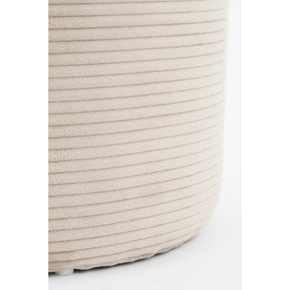 Poef met opbergruimte H41 x Ø42 cm off-white