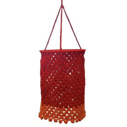 Lampion haakwerk rood oranje organisch katoen