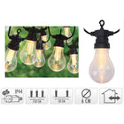 String Lights With 10 LED Reflector Bulbs - For Outdoor Use