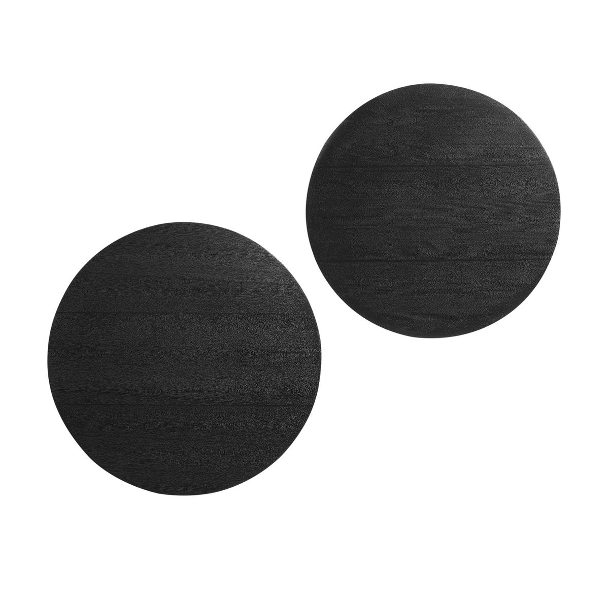 Salontafel set 2 stuks zwart 48x48x38 cm