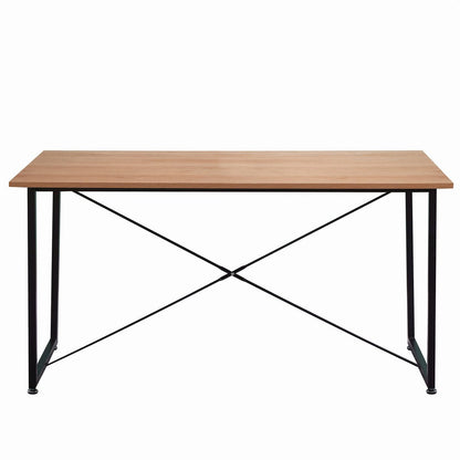 Eettafel 140x70x73 cm MDF acacia-look metaal zwart bruin