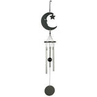 Windgong maan 35 cm glas metaal