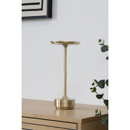 Lyneham LED-tafellamp - Messing, aluminium, 28,5 cm