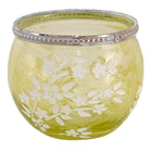 Theelichthouder Ø 10x9 cm groen glas