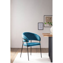 Fauteuil fluweel turquoise 55x50x80 cm
