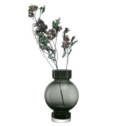 Vaas bolvorm 9 mm glas 25 cm grijs