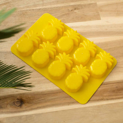 Ijsblokjesmal ananas 8 stuks geel siliconen