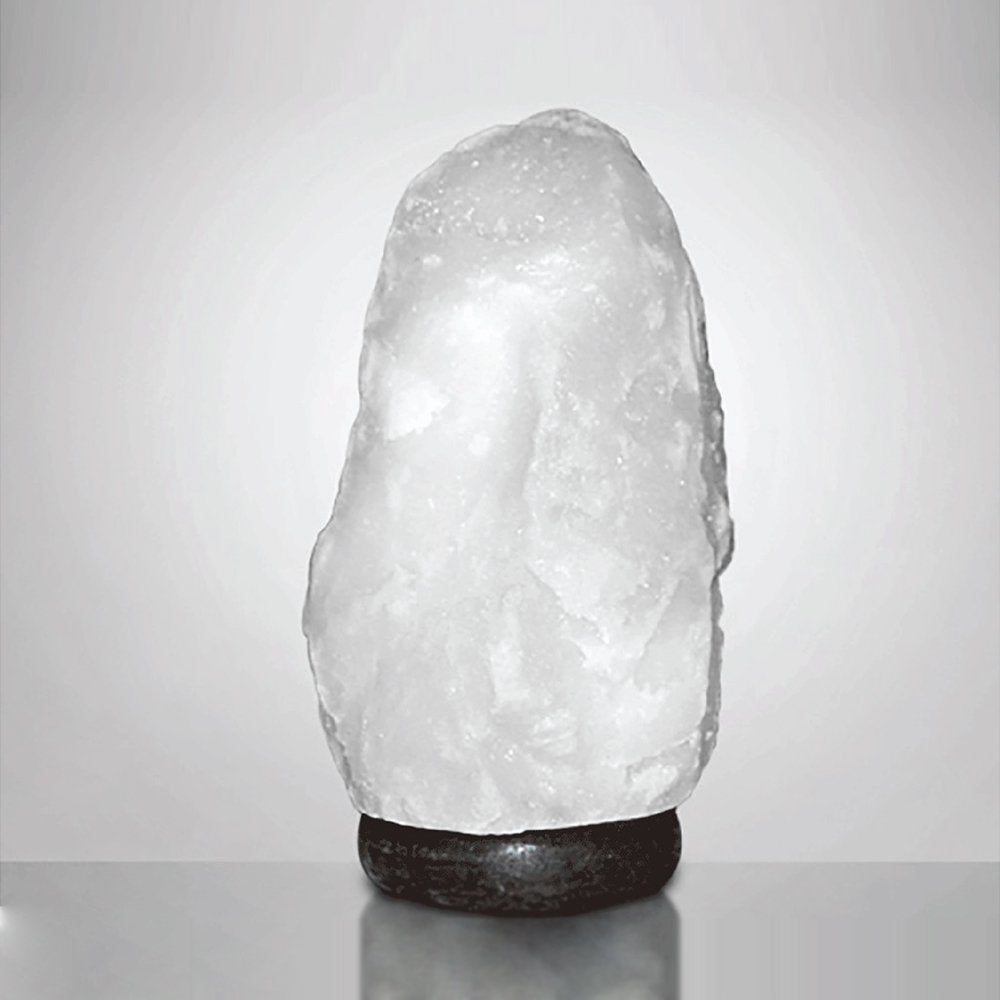 Himalayan Salt Lamp, Natural Shape, LN21, Snow White, approx. 2-3 kg,