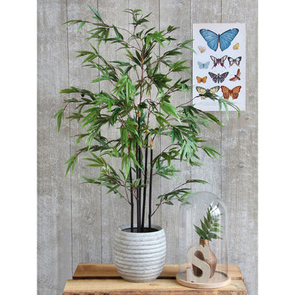 Kunstplant bamboe 120 cm groen polyester