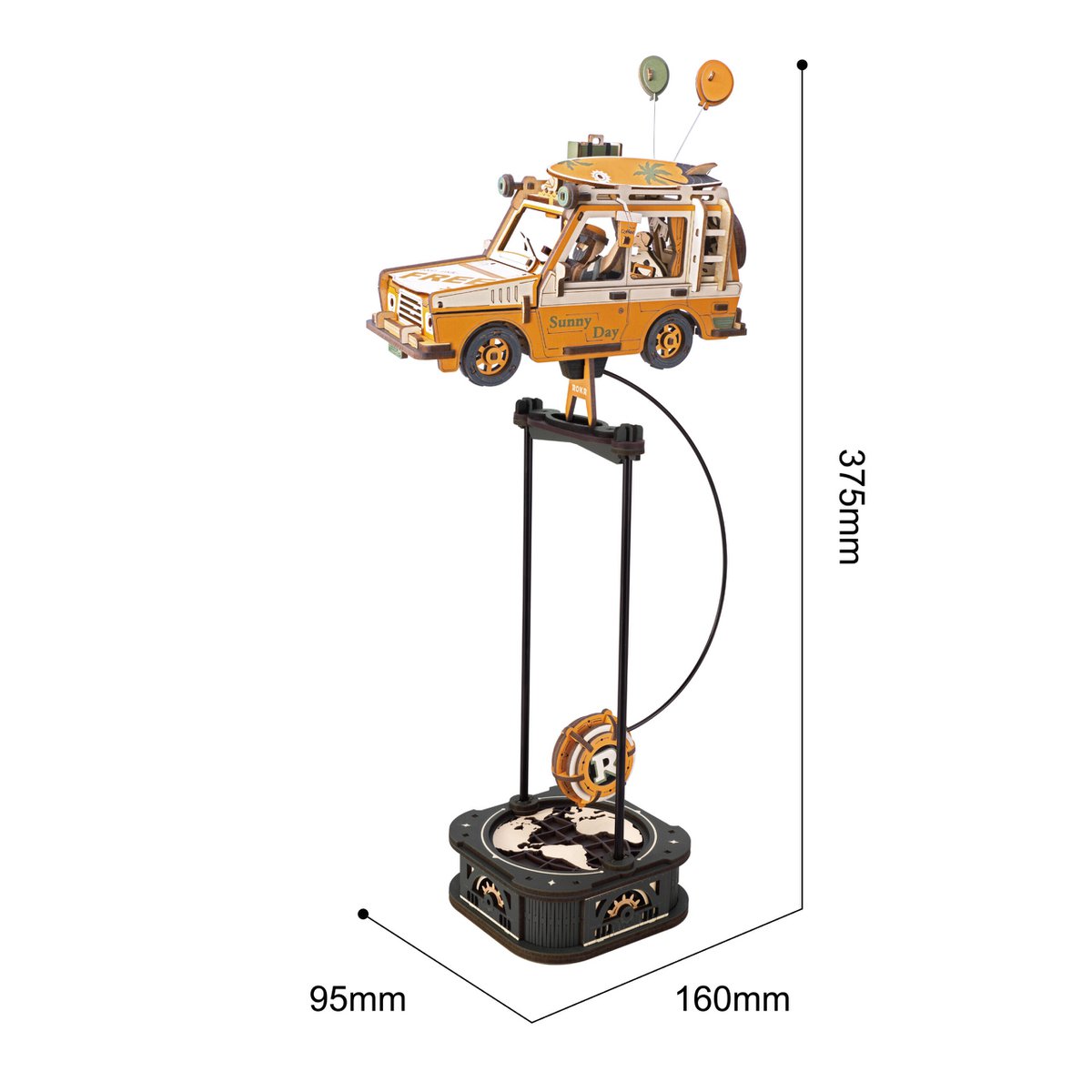 3D Houten Puzzel Robotime Road Tripper 16x9.5x37.5 cm