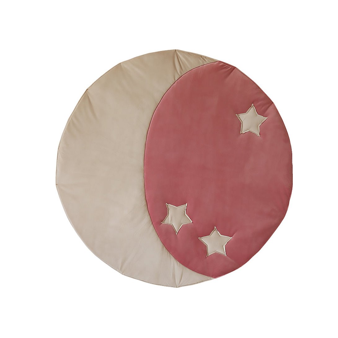 Speelkleed rond 120 cm roze beige fluweel