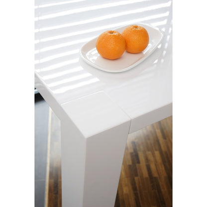 Eettafel 200x100x76 cm wit hoogglans MDF