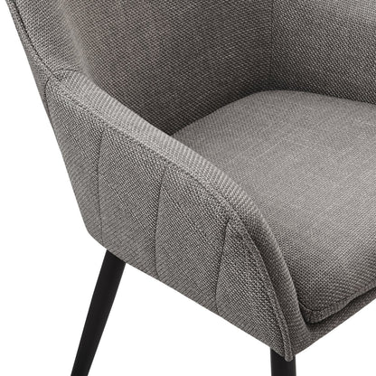 Eetkamerstoel structuurstof taupe 61x60x85 cm