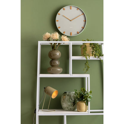 Wandklok Grace metaal hout 30 cm