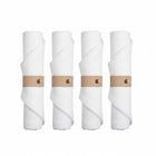Servetringen faux leer beige set van 4