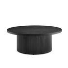 Salontafel rond 85 cm zwart MDF