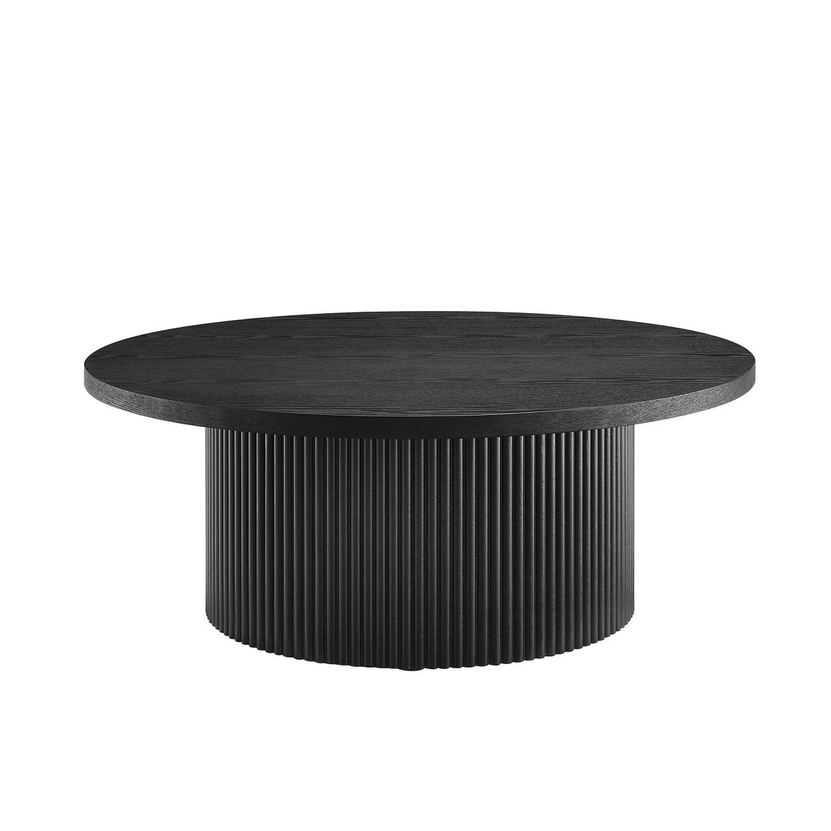 Salontafel rond 85 cm zwart MDF