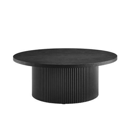 Salontafel rond 85 cm zwart MDF