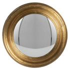 Mirror Ø 34 cm Gold-colored Wood Convex Mirror