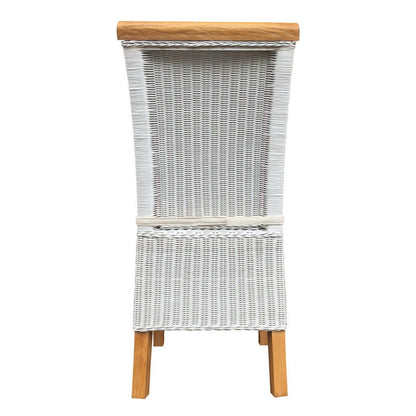 Eetkamerstoelen Perth Rattan Witte Mand Stoelen Zesdelig