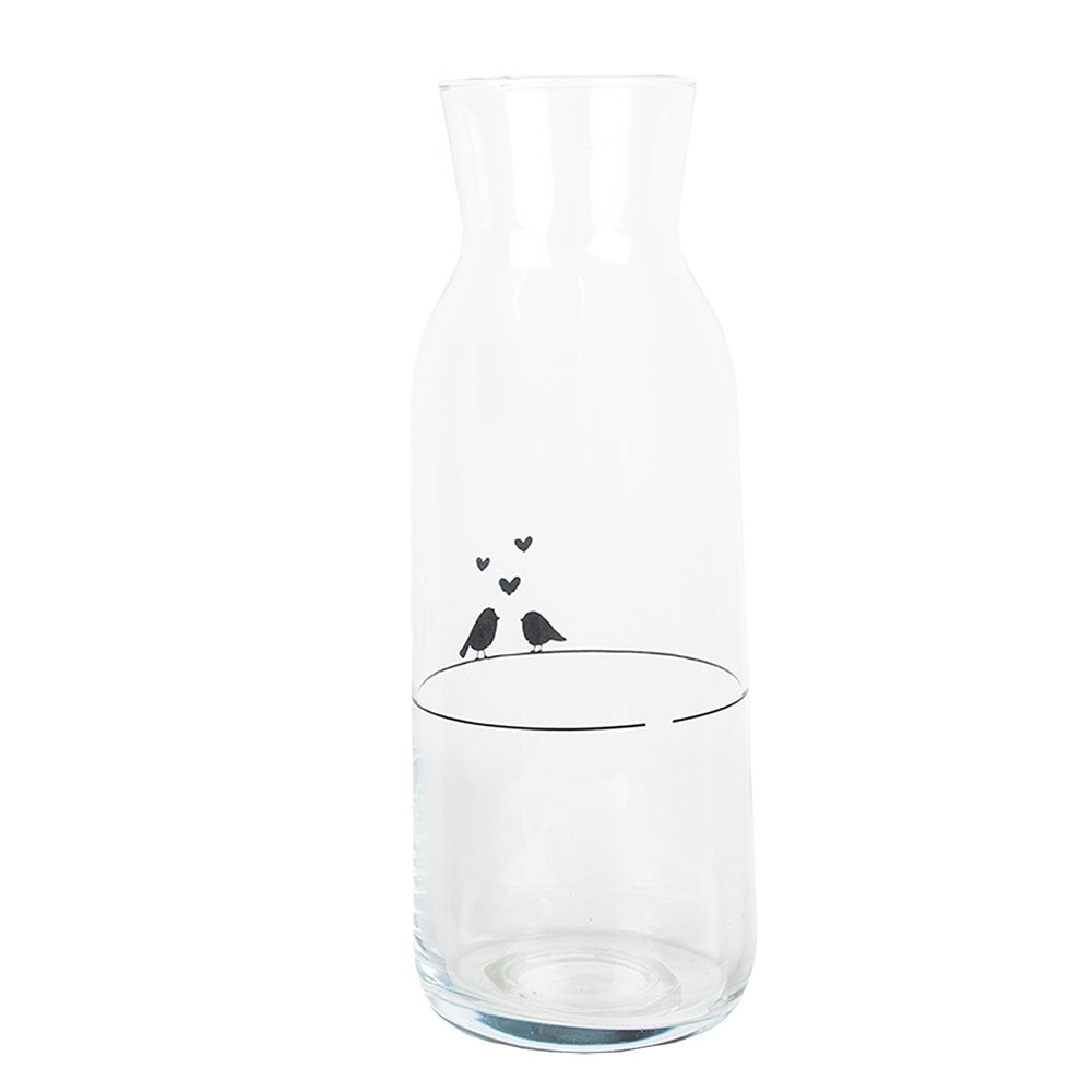 Karaf 1000 ml glas vogels