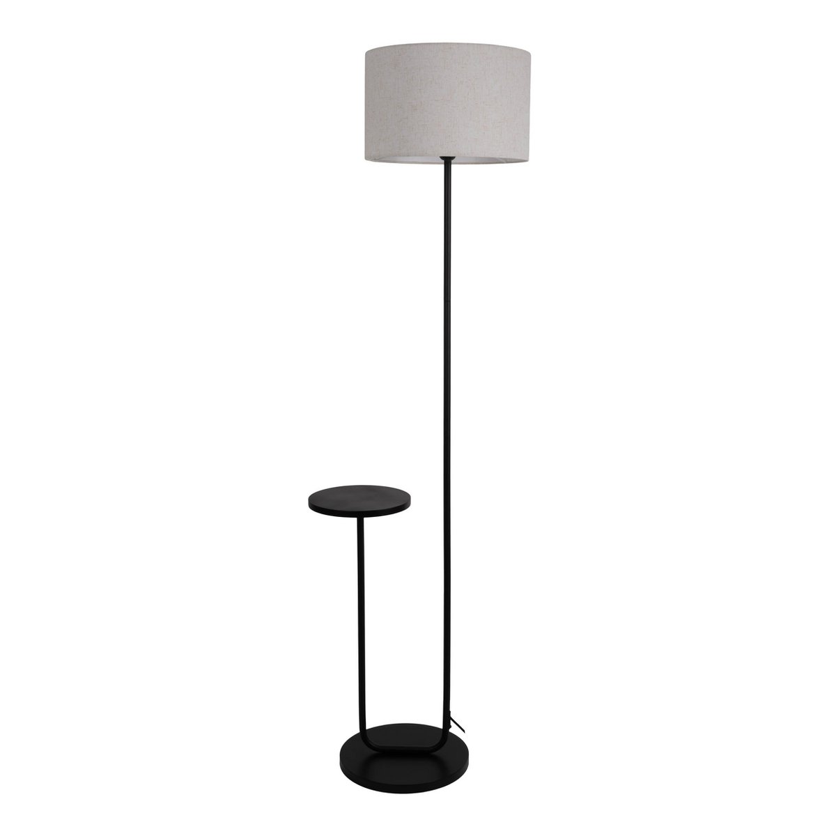 Staande Lamp met Geïntegreerde Tordis Tafel Zwart Metaal E27