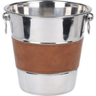 Champagnekoeler Ø21 cm RVS PU-leer