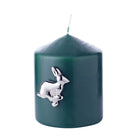 Kaarsenpinnen konijn 4 cm aluminium zilver 4 stuks