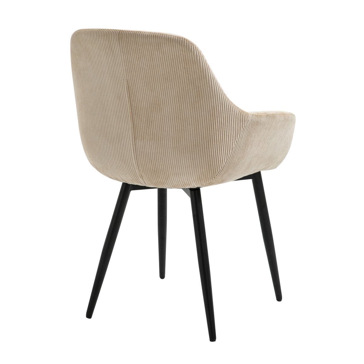 Set van 2 corduroy fauteuils beige