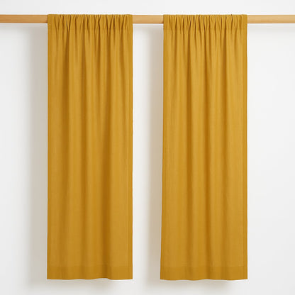 Gaasgordijnen 65x260 cm organisch katoen beige