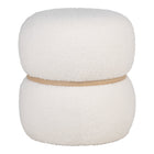 Milford Ottoman White 38x38x41cm MDF Pine Wood Foam Polyester