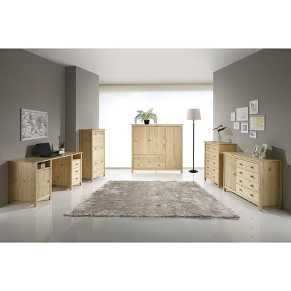 Dressoir massief dennenhout bruin 120x40x80 cm