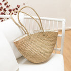 Strandtas zeegras 45x14x28 cm beige