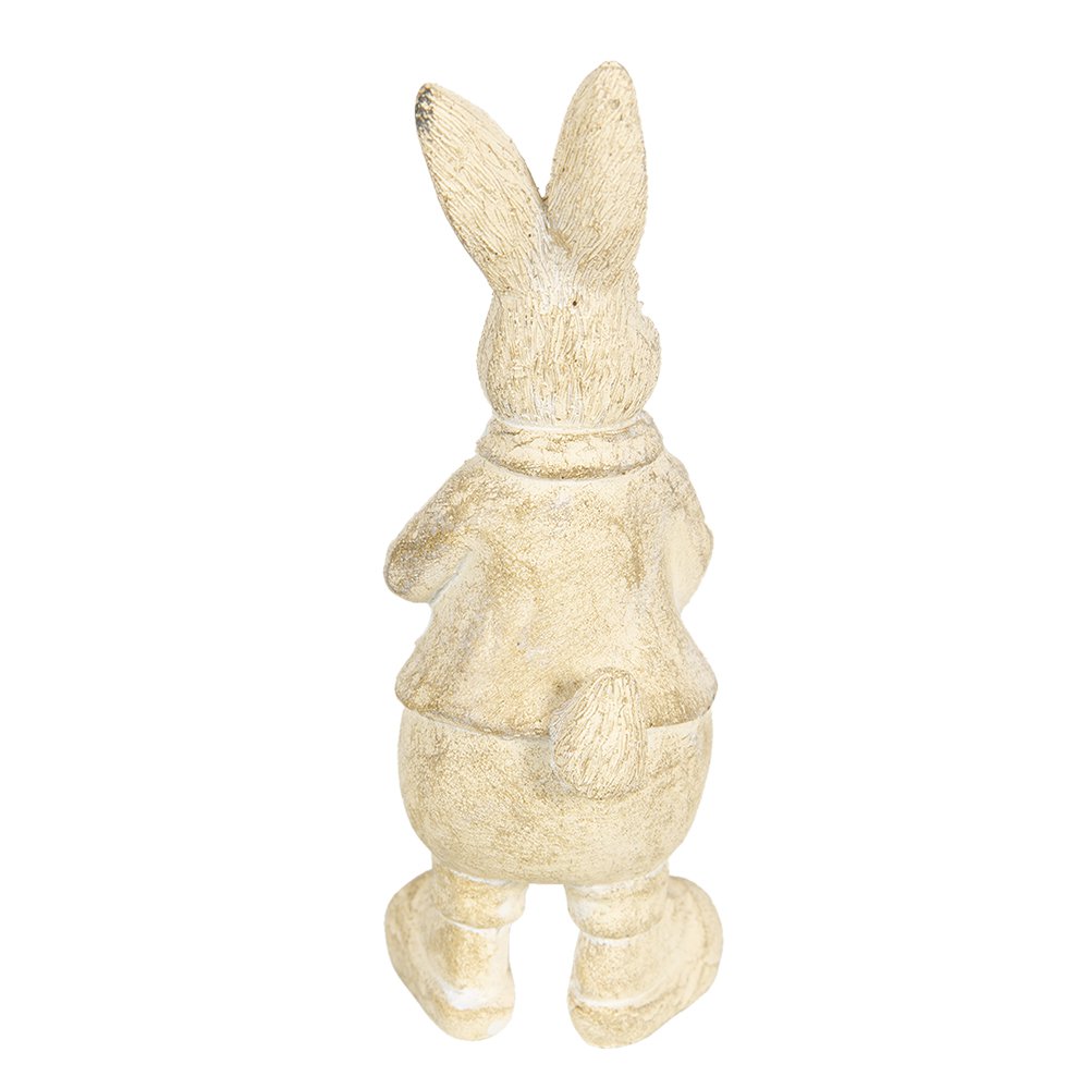 Rabbit Figurine 13 cm White Plastic Home Decor
