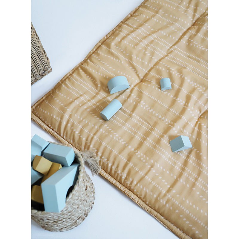 NEPO CARAMEL baby play mat with bohemian print
