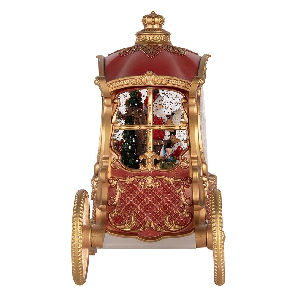 Kerstdecoratie met LED-verlichting en muziek 26x11x20 cm / 3xAA Rood Kunststof