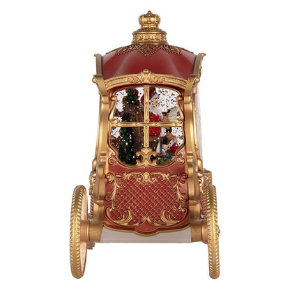 Kerstdecoratie met LED-verlichting en muziek 26x11x20 cm / 3xAA Rood Kunststof