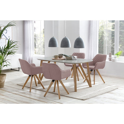 Eettafel 200x100x76 cm grijs eiken