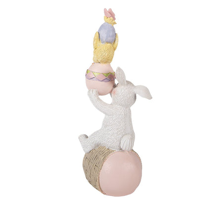 Decoration Figurine Rabbit 8x6x19 cm White Plastic