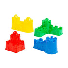 Zandvormen kasteel 4 stuks geel rood blauw groen