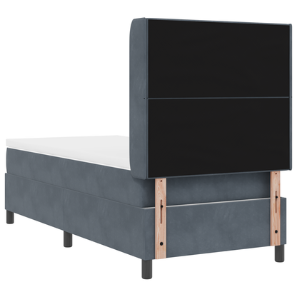 Boxspringbed met matras en LED fluweel donkergrijs 80x200 cm