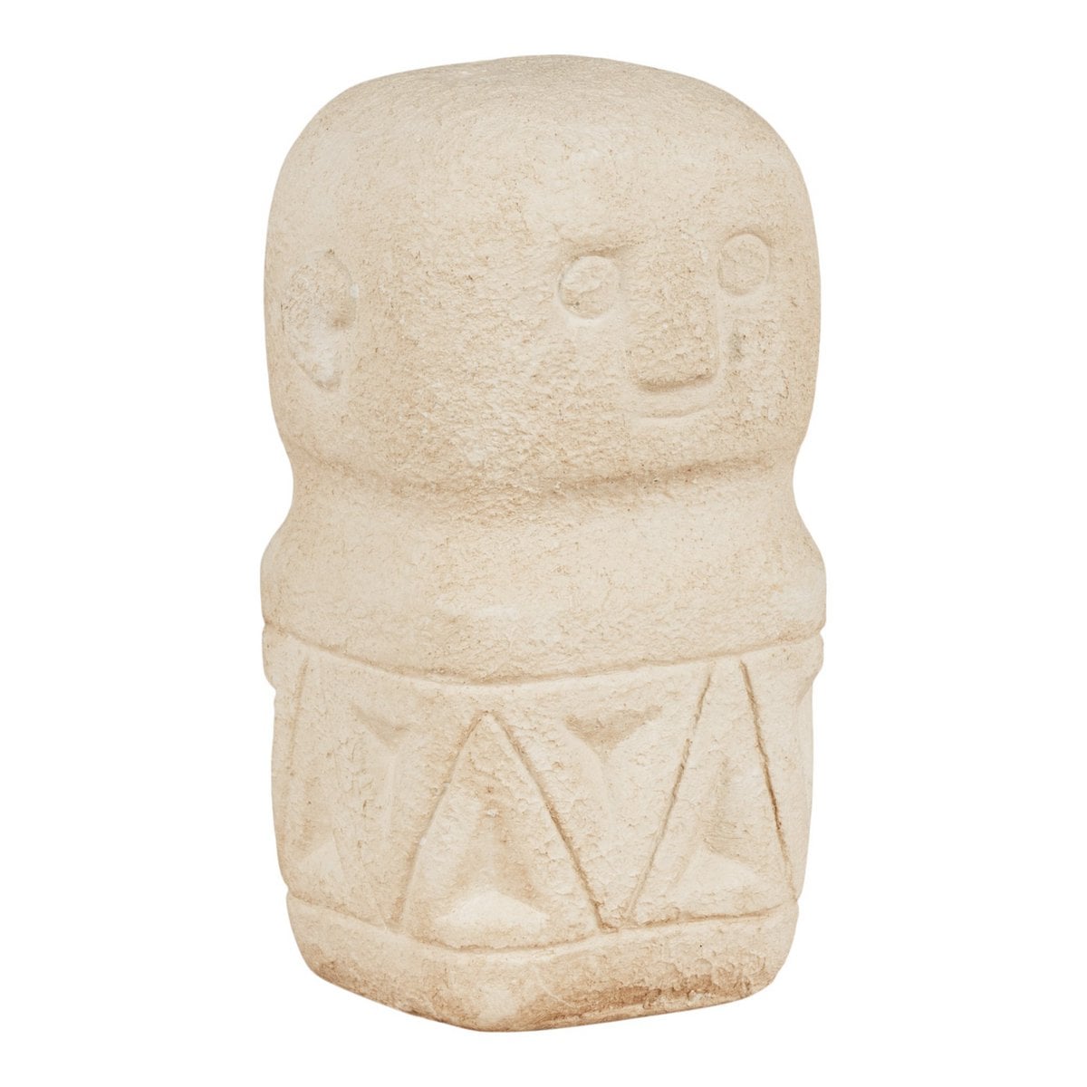 Decoration - Decoration in cement, beige, 5.5x5.5x10 cm