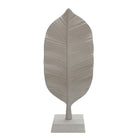 Ornament metaal hout 14x10x30 cm beige zwart