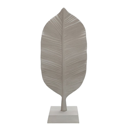 Ornament metaal hout 14x10x30 cm beige zwart